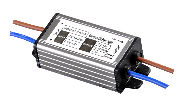 IP68 1W - 3W คงที่ในปัจจุบันแหล่งจ่ายไฟ LED สำหรับหลอดไฟ LED / ไฟ LED