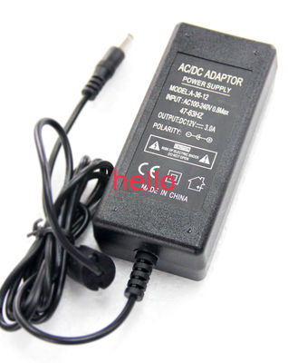 ดำ 60W 60Hz AC 12 โวลต์ Power Adapter 12 โวลต์ IP54 พร้อมกับการเปลี่ยนอันดับเครดิตมีเสถียรภาพ