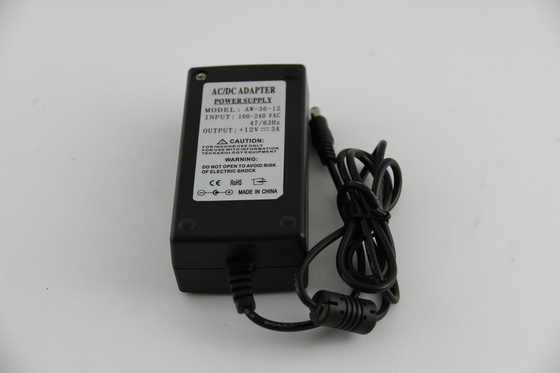 EN55022 หลอดไฟ LED AC ไป 12V DC Power Adapter 36W การกู้คืนอัตโนมัติ CE / ROSH