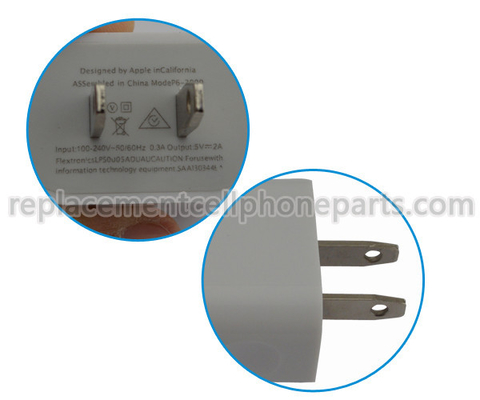 สหรัฐ / EU ขนาดเล็กชนิดเสียบ USB AC อะแดปเตอร์แอปเปิ้ล iPhone สำหรับโทรศัพท์มือถือ