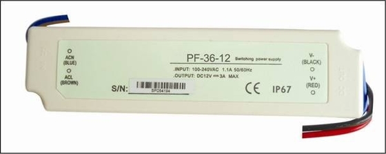 300 VAC 3A 36W แรงดันไฟฟ้าคงกันน้ำไดร์เวอร์ LED แบบ Full Range สำหรับกล้องวงจรปิด