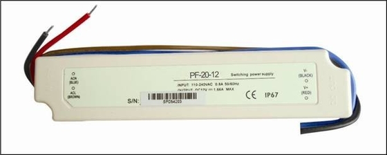 ความสว่างสูง 12V 20W แรงดันไฟฟ้าคงไดร์เวอร์ LED กันน้ำด้วยไฟฟ้ากระแสสลับ
