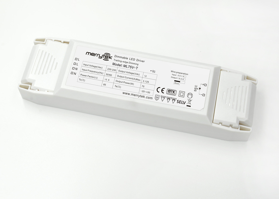 ไฟ 12V สูงแรงดันไฟฟ้าคงหรี่แสงได้ไดร์เวอร์ 75W LED โดยไม่ต้องริบหรี่