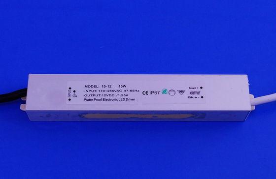 15W 12vdc Outdoor Led Driver แรงดันคงที่คงที่สำหรับแถบไฟ Led, ไฟตกแต่ง