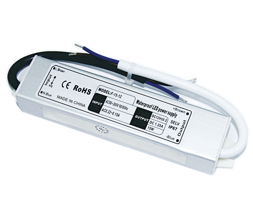 24V DC 15W กันน้ำ EN55022 ขับ LED สำหรับความยืดหยุ่นไฟ LED Strip