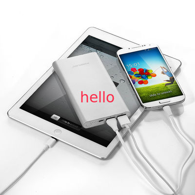 ยูนิเวอร์แซ 10000MAH แบบพกพาโทรศัพท์มือถือธนาคารพลังงานลิเธียมโพลิเมอร์มือถือชาร์จไฟได้รวดเร็ว