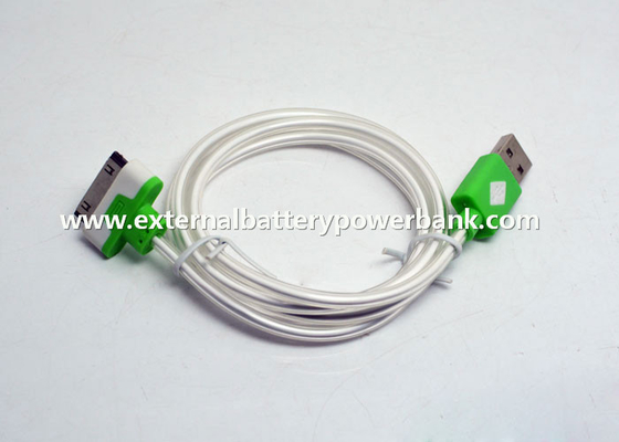 100cm USB ในการโอนข้อมูล Shining เคเบิลที่มีไฟเขียวสำหรับ iPhone4 4S / iPad1 / iPad2