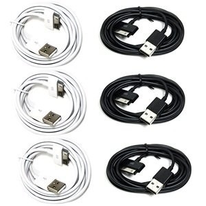 ยาวพิเศษสีดำ 6FT USB ซิงค์ข้อมูลสายเคเบิ้ลสำหรับ Apple iPhone 4 4S 3GS iPod iPad