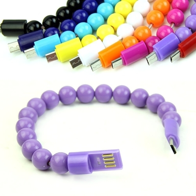 สร้อยข้อมือสาย USB Micro ข้อมูลชาร์จซิงค์ USB 2.0 สำหรับซัมซุง