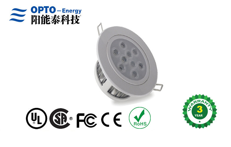 แรงดันไฟฟ้าคง 9W LED ลงโคมไฟ 277Volt โรงแรมที่มีโลโก้ที่กำหนดเอง